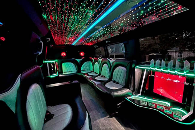 Limousine service with DVD players