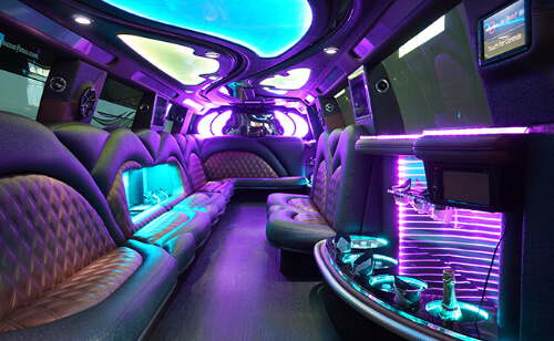 limo with full equipped bar