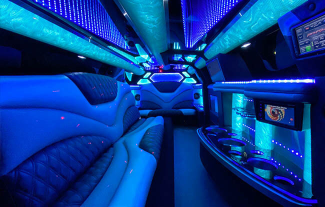 Limousine services with modern interior